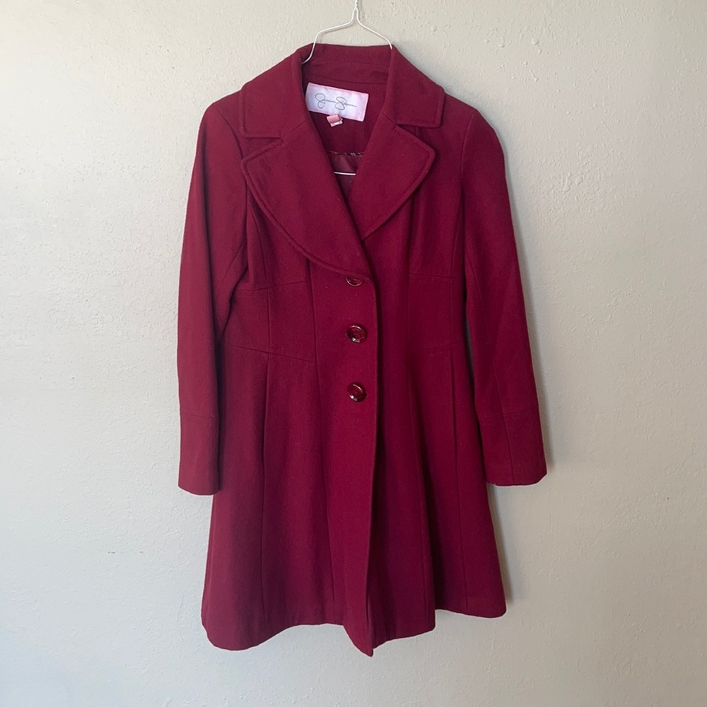 Jessica Simpson red/Burgundy pea coat